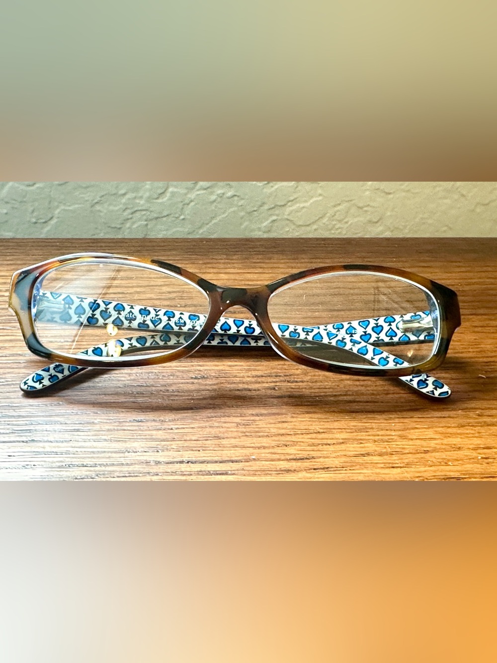 Kate Spade New York Ladies Eyeglasses SHEBA JZM 135mm Tortoise & Blue Spade Tone